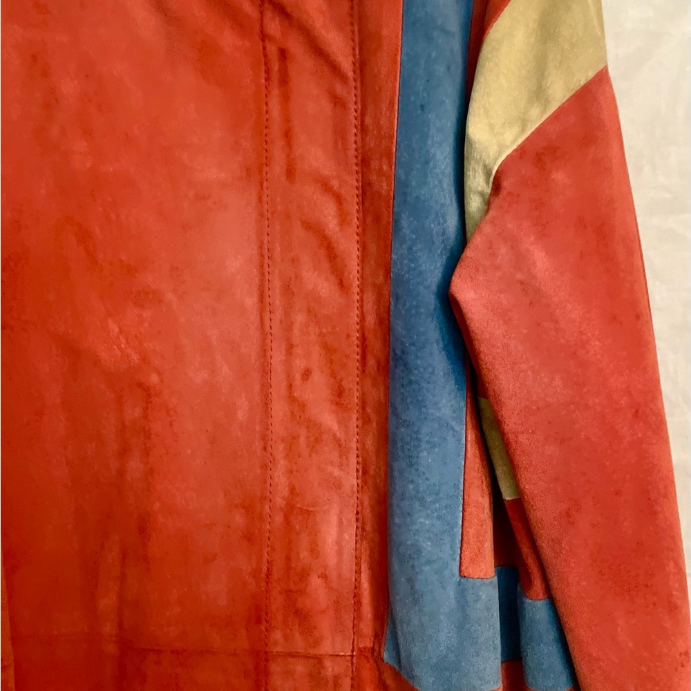 A Tonie Design Margareta Westburg Archival Orange/Red/Multi Suede Suit - Picture 10 of 12